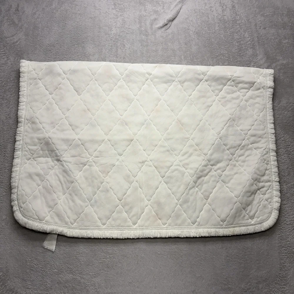 Sears Vintage Winnie the Pooh Baby Crib Quilt Blanket White Ruffles Tigger